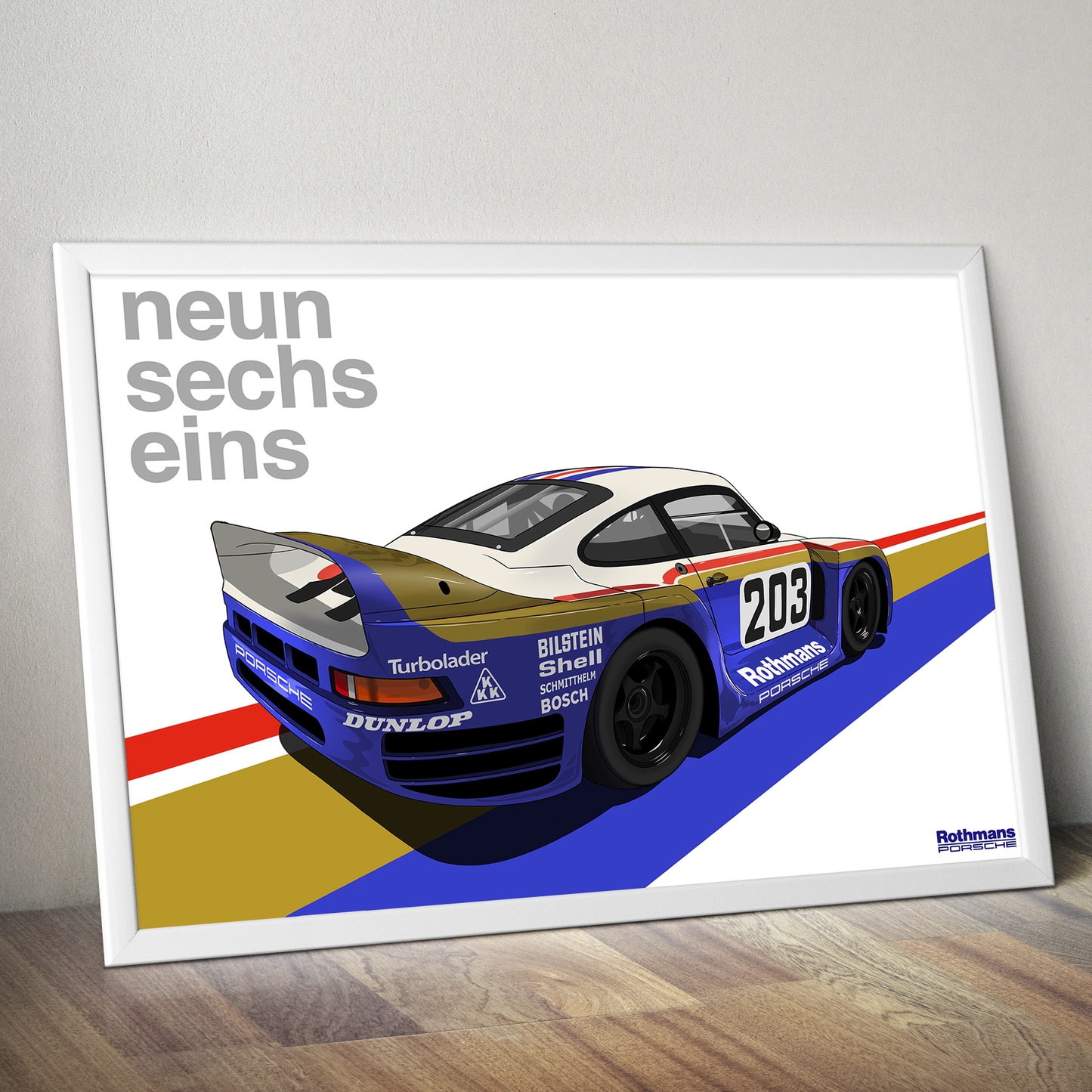 Porsche 961 Group B racing poster