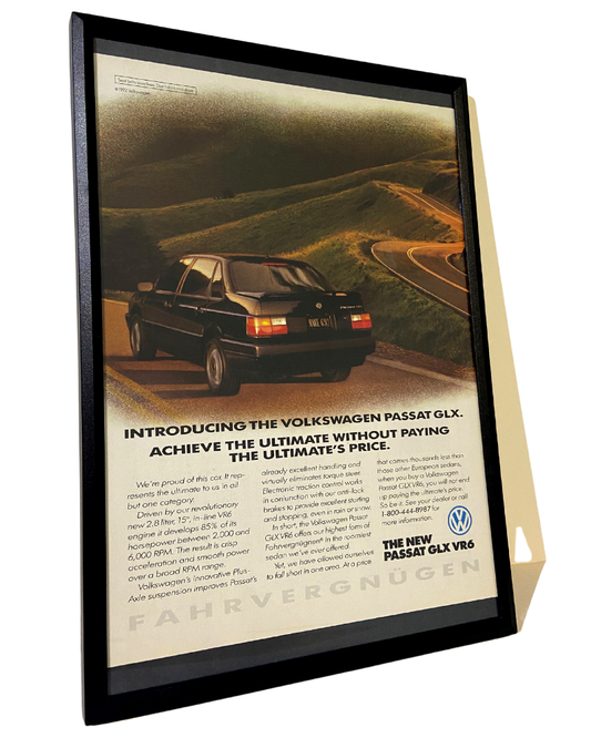 Volkswagen the new passat GLX VR6 framed ad