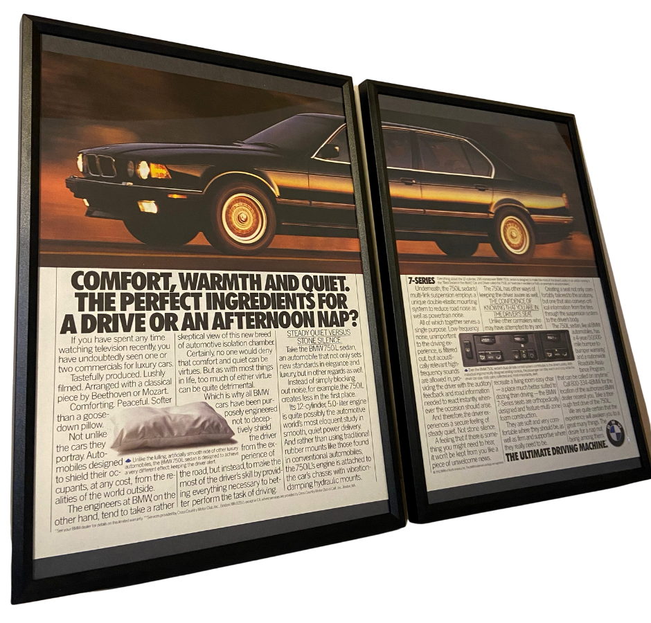 BMW E32 PERFECT INGREDIENTS FOR A DRIVE FRAMED AD