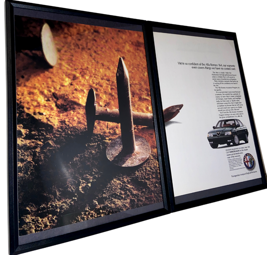 Alfa Romeo 164 framed ad