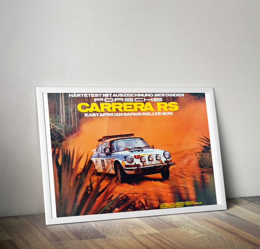 Porsche Carrera Rs african safari poster 1974