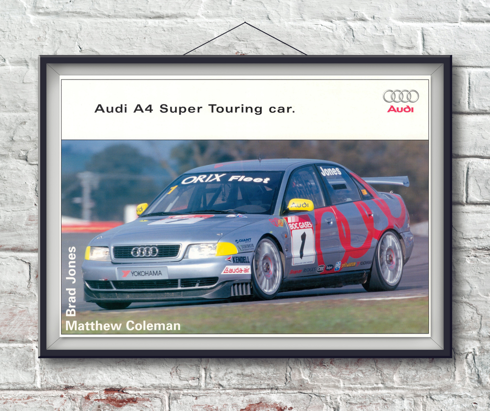 Audi a4 super touring car poster