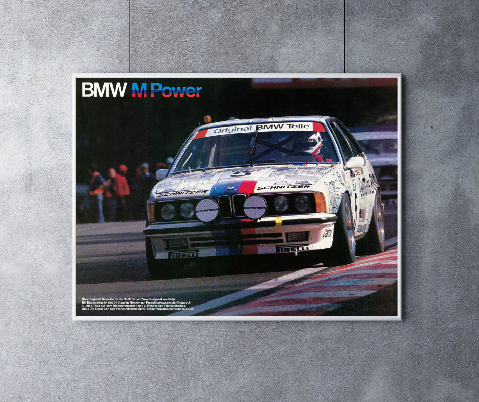 Bmw 635 csi team schnitzer group a e24 poster