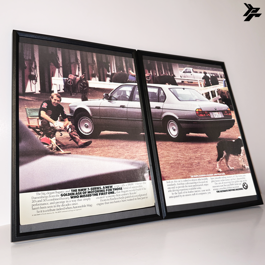 Bmw e32 7 Series missed the first one framed ad