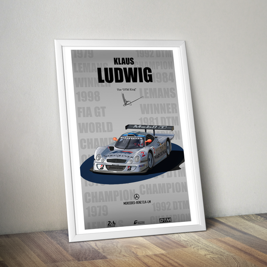 Klaus Ludwig Mercedes CLK-LM poster
