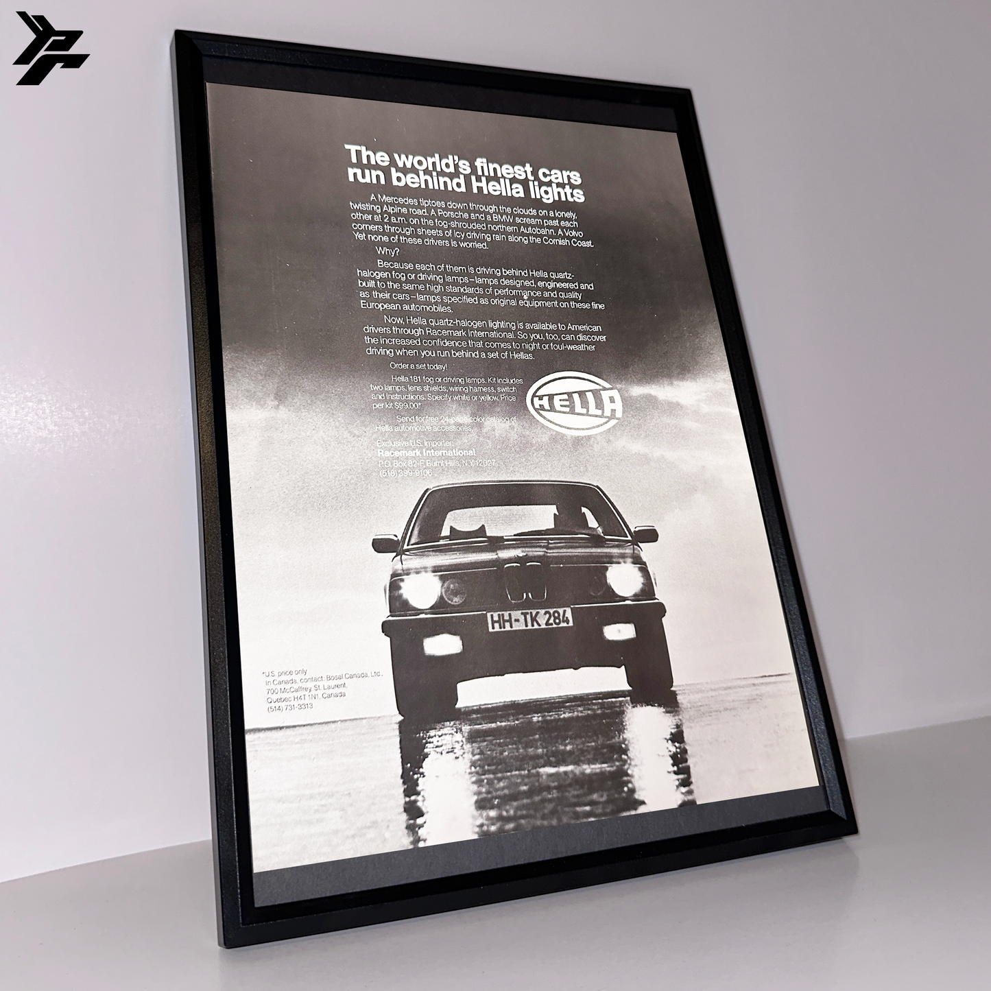 Bmw e21 Hella finest cars framed ad