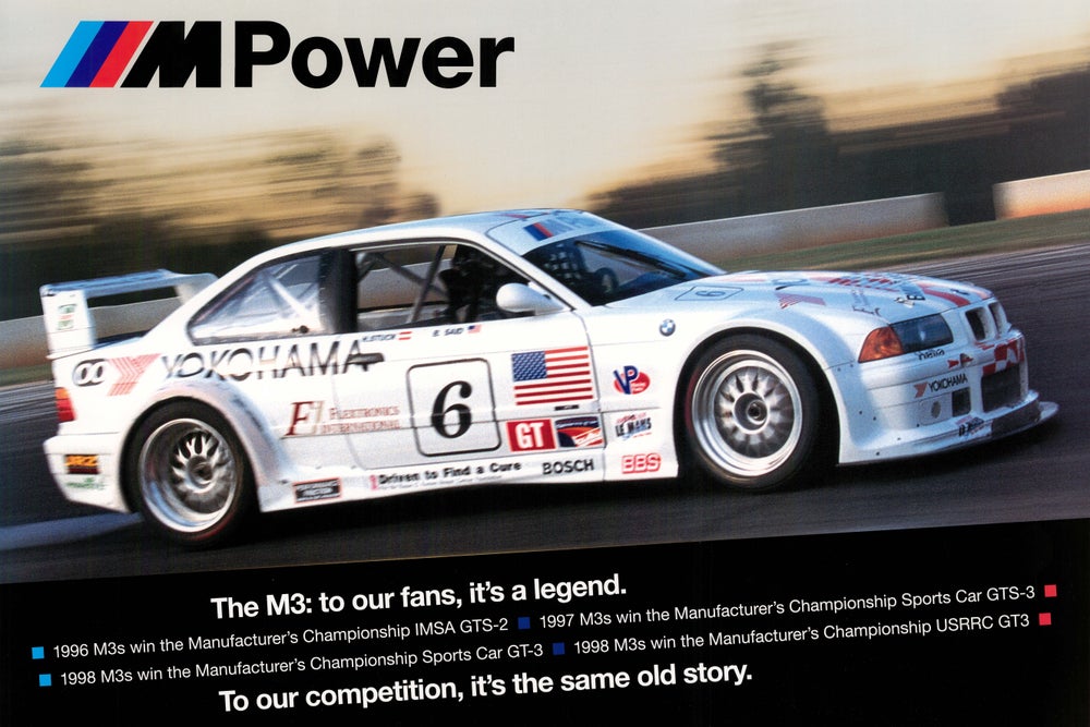 BMW e36 m3 its a legend poster