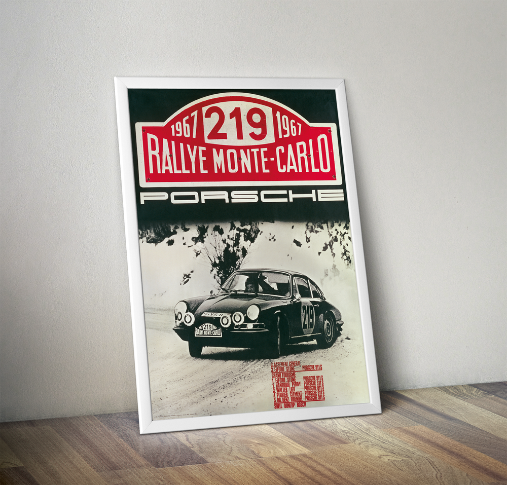 Rally Monte Carlo 1967 Porsche poster
