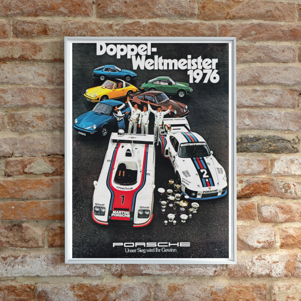 Porsche doppel 1976 poster