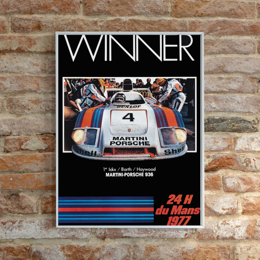 WINNER martini-Porsche poster 1977