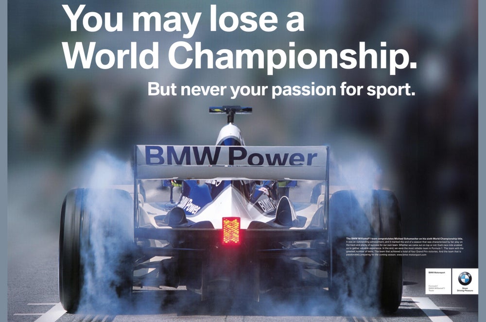 BMW f1 passion for sport poster