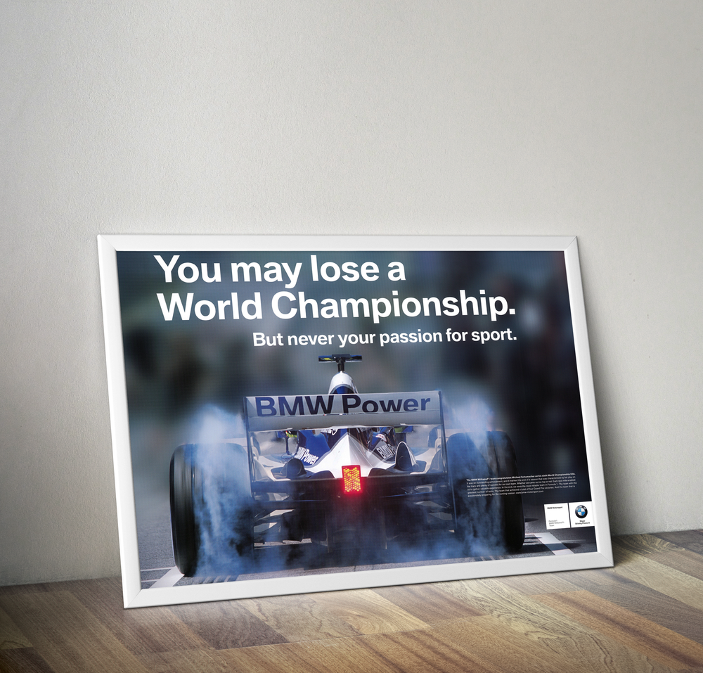 BMW f1 passion for sport poster